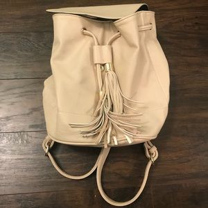Tan small backpack
